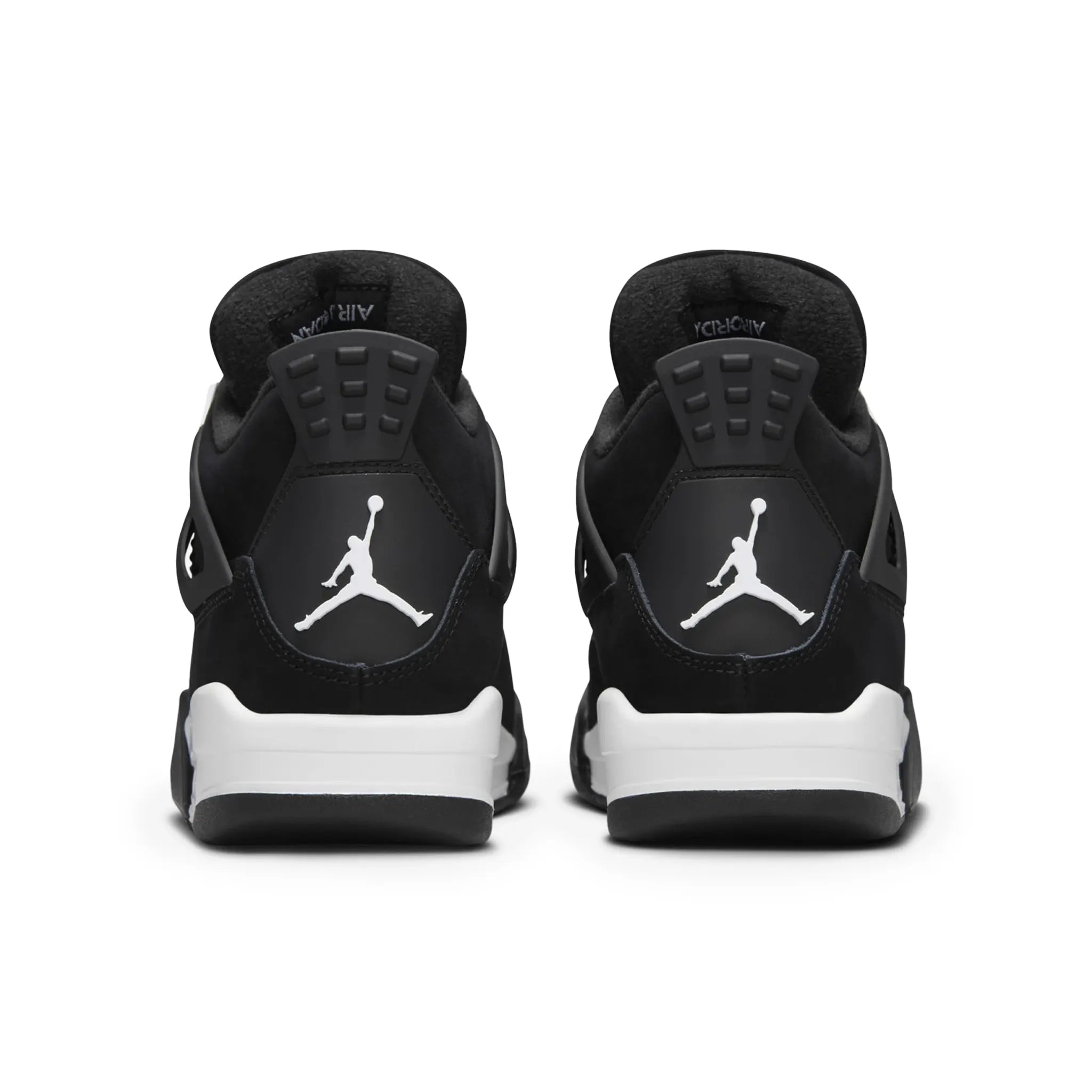 Back view of Air Jordan 4 Retro White Thunder (GS) FQ8213-001